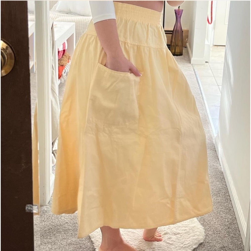 YELLOW VINTAGE MAXI SKIRT